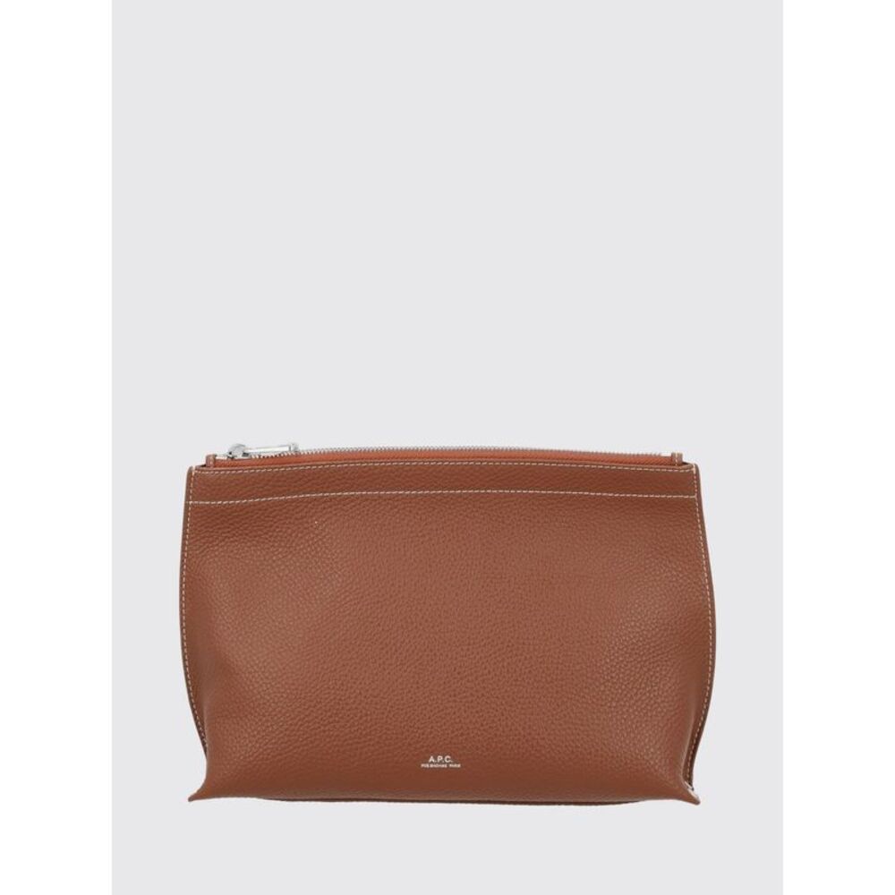 A.P.C. Women A.P.C. Hammered Calfskin Clutch With Laminated Logo